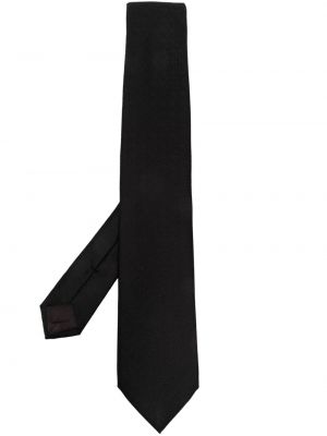Жакардова копринена вратовръзка Giorgio Armani черно