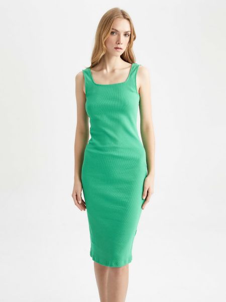 Платье миди Defacto зеленое