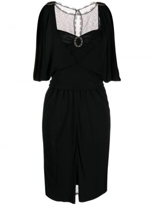 Černé drapované šaty Chanel Pre-owned