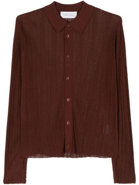 Chemise plissée Christian Wijnants marron