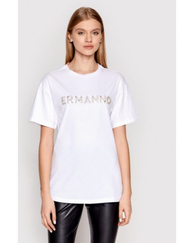 Ermanno Firenze Póló D40EL060EG3 Fehér Regular Fit