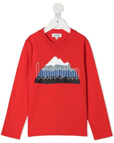 T-skjorte for jenter Lanvin Enfant rød