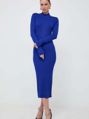 Testhezálló hosszú ruha Morgan kék