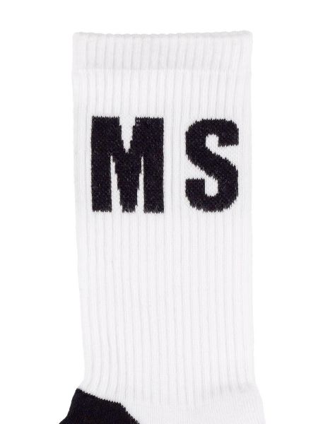 Памучни чорапи Msgm бяло
