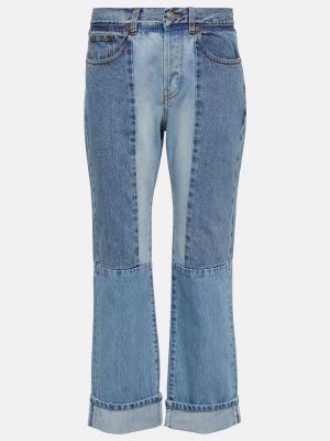 Straight leg jeans a vita alta Victoria Beckham blu