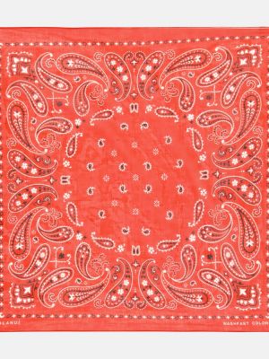 Pañuelo de algodón con estampado de cachemira Alanui rojo