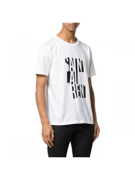 Tričko s krátkými rukávy Yves Saint Laurent bílé