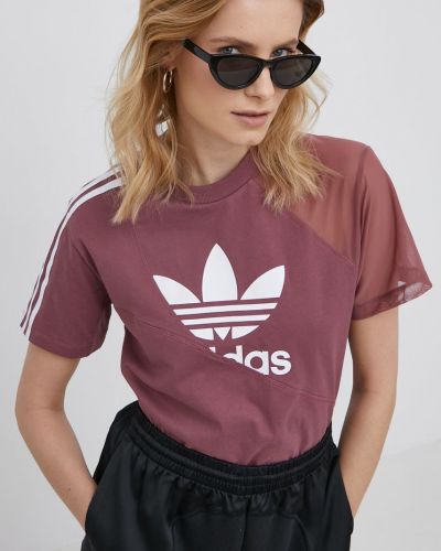 Тениска Adidas Originals виолетово