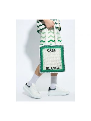 Bolso shopper de algodón Casablanca verde