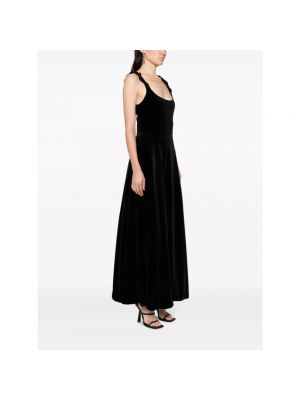 Sukienka długa z długim rękawem z dżerseju Emporio Armani czarna