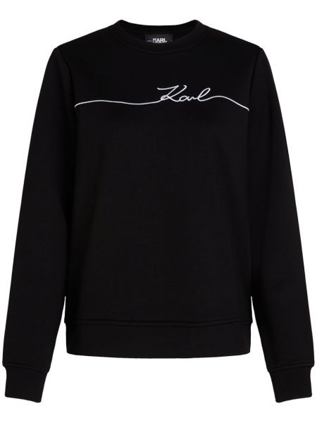 Broderet sweatshirt Karl Lagerfeld sort