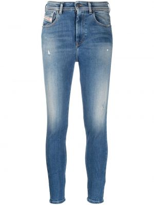 Skinny fit-jeans med hög midja Diesel blå