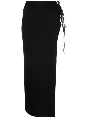Nėriniuotas pieštuko formos sijonas su raišteliais Manuri juoda