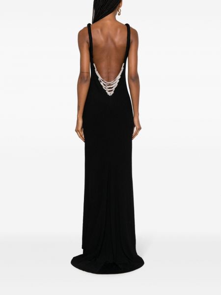 Koktejlové šaty s výstřihem do v Givenchy černé