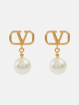 Fülbevaló gyöngyökkel Valentino aranyszínű