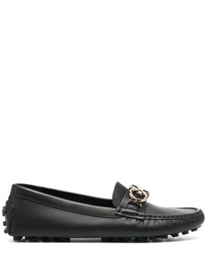 Skinn loafers Salvatore Ferragamo svart