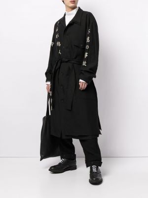 Camisa con bordado Yohji Yamamoto negro