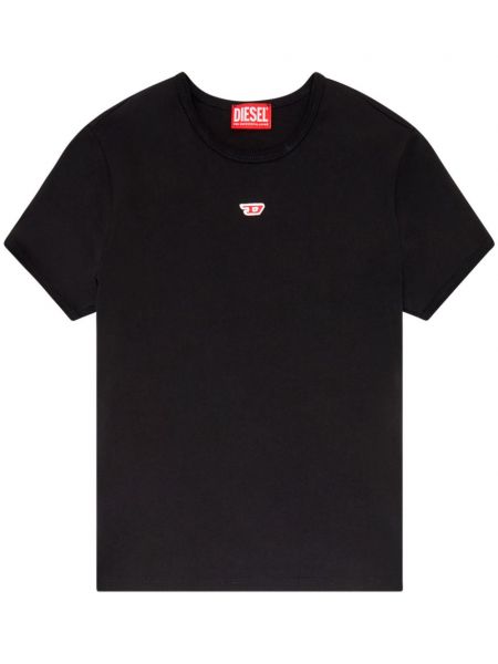 T-shirt mit stickerei Diesel schwarz