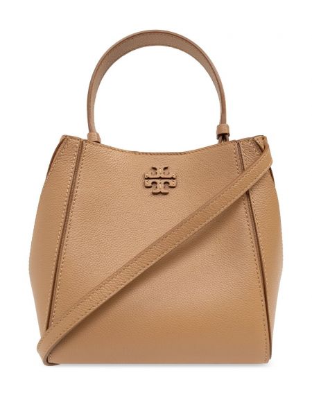 Læder taske Tory Burch brun