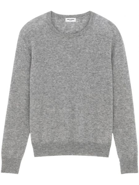 Svilen pulover iz kašmirja Saint Laurent siva