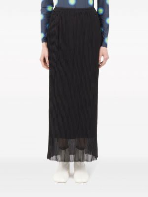 Plisované dlouhá sukně Mm6 Maison Margiela černé