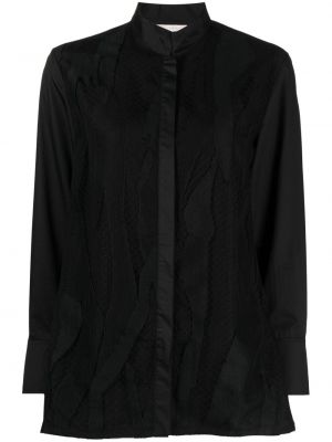 Čipkovaná košeľa Shiatzy Chen čierna
