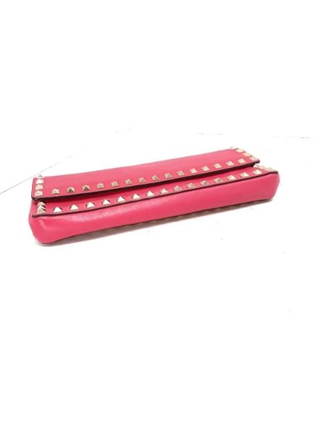 Bolso clutch de cuero Valentino Vintage rosa
