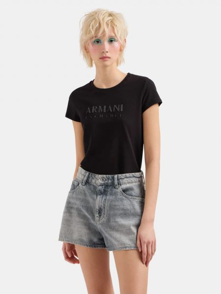 T-krekls Armani melns