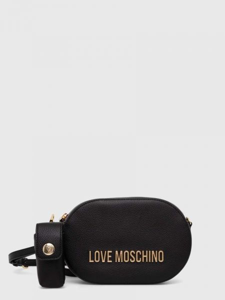 Kožna torbica Love Moschino crna