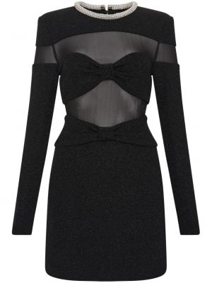 Прозрачна коктейлна рокля Rebecca Vallance черно