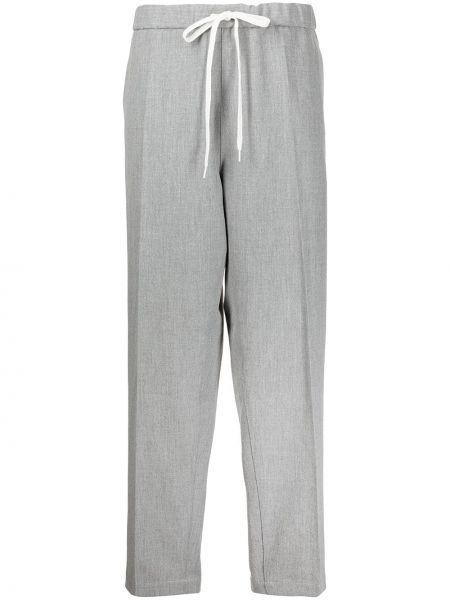 Pantalones rectos con cordones Mm6 Maison Margiela gris