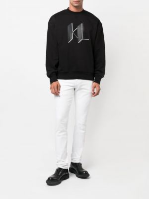 Sweatshirt mit rundhalsausschnitt mit print Karl Lagerfeld schwarz