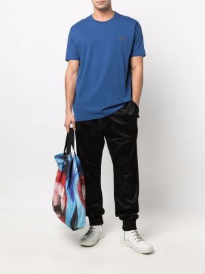 Medvilninis siuvinėtas marškinėliai Vivienne Westwood mėlyna