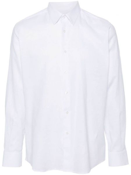 Λινό πουκάμισο Karl Lagerfeld λευκό