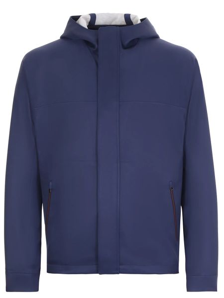 Шелковая куртка Loro Piana синяя