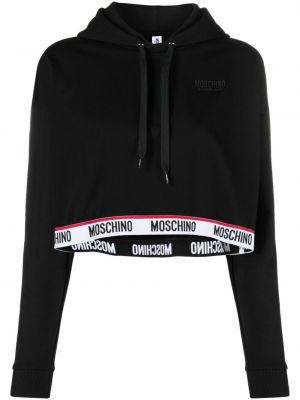 Jacquard hoodie Moschino schwarz