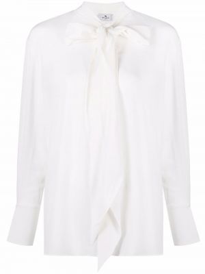 Blusa de seda drapeado Etro blanco