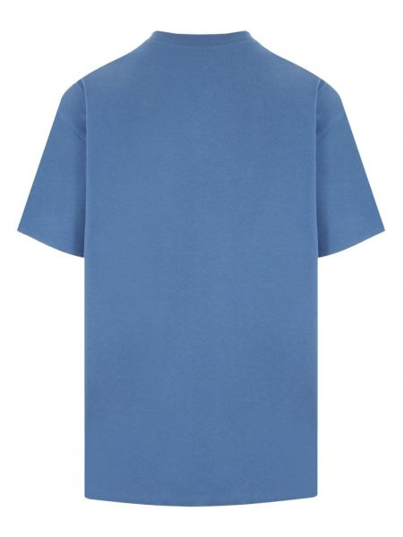 Medvilninis marškinėliai Bottega Veneta mėlyna