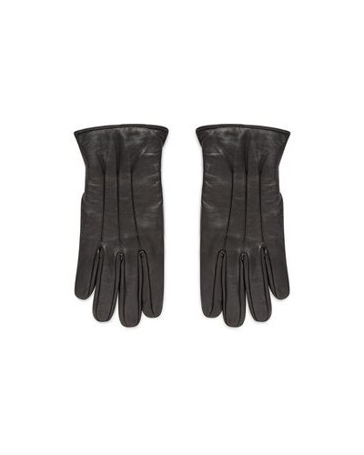 Mănuși din piele Jack & Jones negru