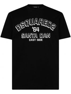 Bavlněné tričko Dsquared2 černé