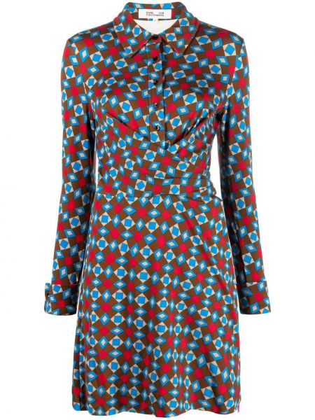 Trykt dress Dvf Diane Von Furstenberg brun