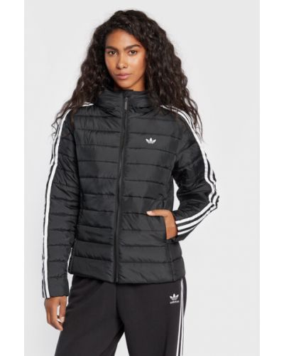 Pikowana kurtka slim fit Adidas czarna