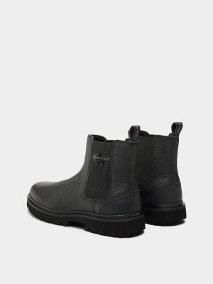 Черные хлопковые ботинки челси Calvin Klein