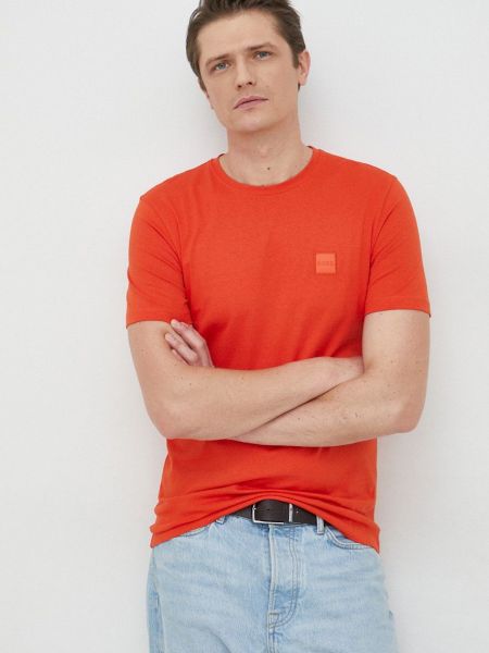 Тениска с дълъг ръкав с апликация Boss Orange