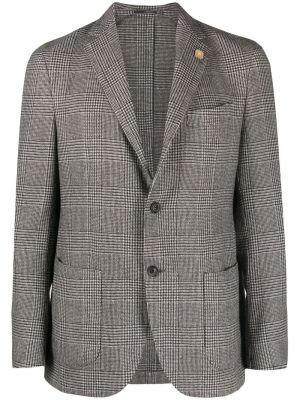 Hundtandsmönstrad blazer Lardini svart