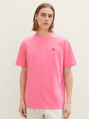 Tričko s potiskem Tom Tailor Denim růžové
