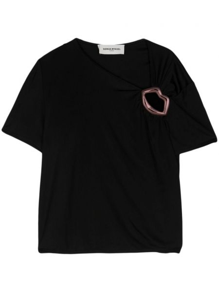 Asymmetrisk t-shirt Sonia Rykiel sort