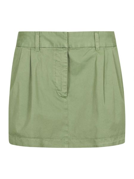 Mini spódniczka bawełniana Stella Mccartney zielona