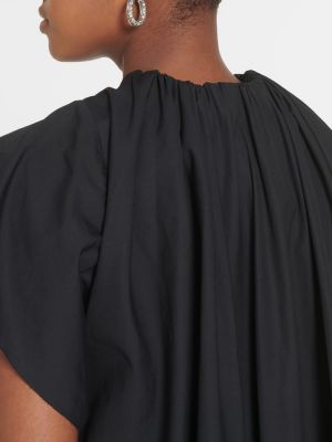 Robe mi-longue en coton Mm6 Maison Margiela noir