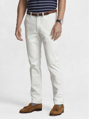Chino hlače slim fit Polo Ralph Lauren bijela